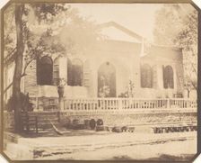 Zerghiandeh. Russian Minister's Country House, Teheran, 1858. Creator: Luigi Pesce
