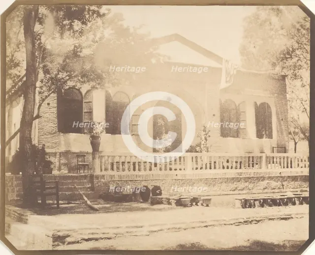 Zerghiandeh. Russian Minister's Country House, Teheran, 1858. Creator: Luigi Pesce.