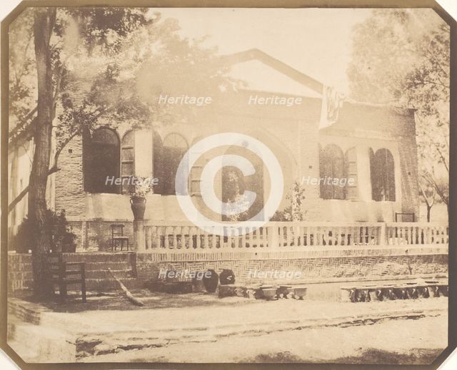 Zerghiandeh. Russian Minister's Country House, Teheran, 1858. Creator: Luigi Pesce.