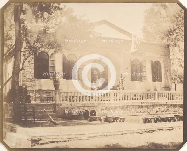 Zerghiandeh. Russian Minister's Country House, Teheran, 1858. Creator: Luigi Pesce.