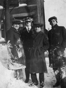 Zh. Baiskich with Friends, 1921. Creator: Unknown