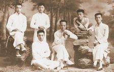 Zhou Enlai as student of Nankai school, with his teachers and friends , 1916. Creator: Anonymous