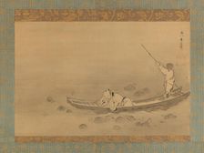 Zhou Maoshu Admiring Lotuses, mid-17th century. Creator: Kaiho Yusetsu