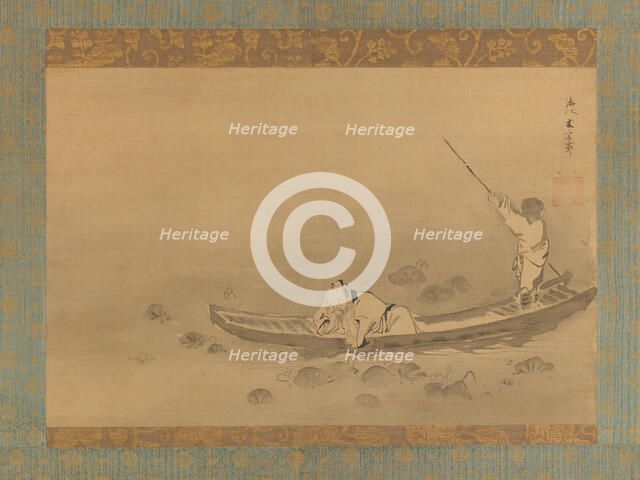 Zhou Maoshu Admiring Lotuses, mid-17th century. Creator: Kaiho Yusetsu.