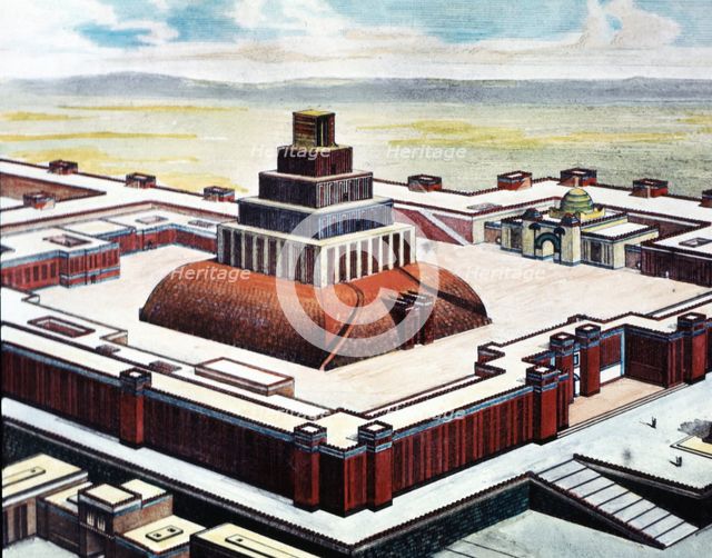 Ziggurat, reconstruction made by Charles Chipiez.