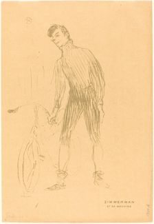 Zimmerman et sa machine (Zimmerman and His Machine), 1895. Creator: Henri de Toulouse-Lautrec