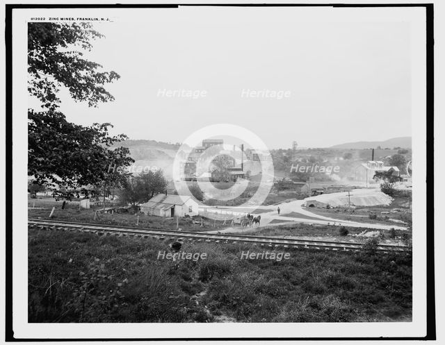 Zinc mines, Franklin, N.J., between 1890 and 1901. Creator: Unknown.