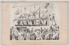 Zing! Zing! Boom_Boom_Boom!!! The Show of the Grrrreat Political Tumblers, August 1833. Creator: Jean Ignace Isidore Gerard