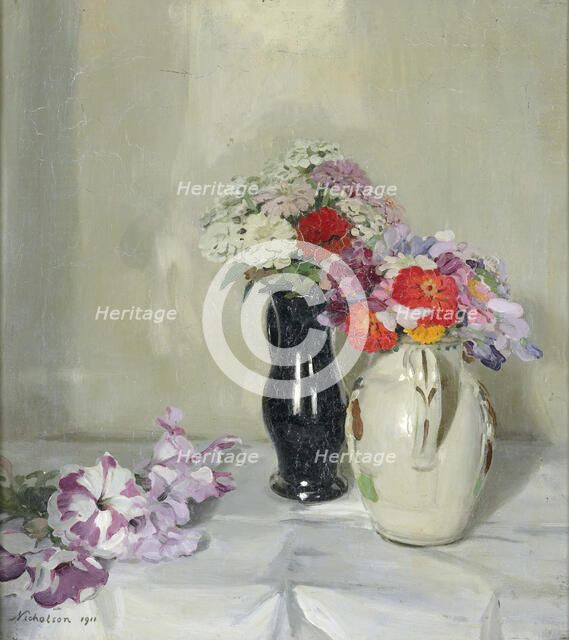 Zinnias, 1911. Creator: William Nicholson.