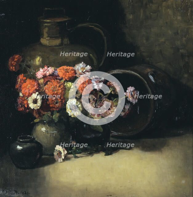 Zinnias, 1921. Creator: Dorothy Kate Richmond.