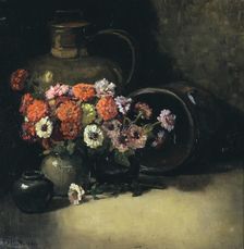 Zinnias, 1921. Creator: Dorothy Kate Richmond