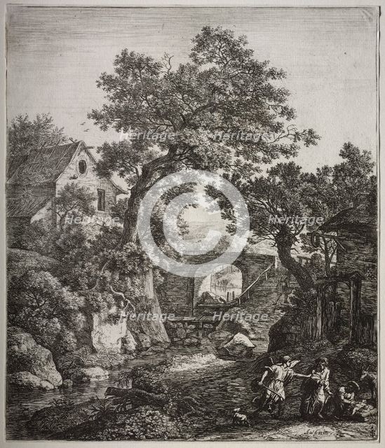 Zipporah circumcising Her Son. Creator: Anthonie Waterloo (Dutch, 1609/10-1690).