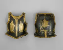 Zischägge (Helmet) and Cuirass of Emperor Ferdinand II, Southern Germany, c. 1620. Creator: Unknown