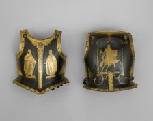 Zischägge (Helmet) and Cuirass of Emperor Ferdinand II, Southern Germany, c. 1620. Creator: Unknown