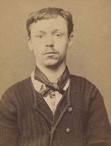 Zisly. Henri, Gabriel. 21 ans, né à Paris IVe. Employé de commerce. Anarchiste. 26/2/94., 1894. Creator: Alphonse Bertillon
