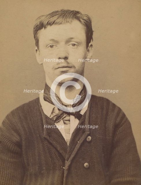 Zisly. Henri, Gabriel. 21 ans, né à Paris IVe. Employé de commerce. Anarchiste. 26/2/94., 1894. Creator: Alphonse Bertillon.