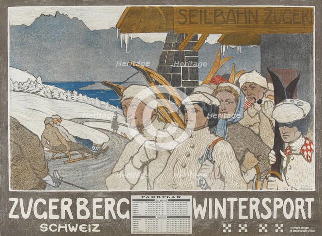 Zugerberg Wintersport, 1907. Creator: Mangold; Burkhard (1873-1950).