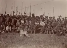 Zulu warriors, about 1860-1880. Creator: Unknown