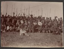 Zulu warriors, about 1860-1880. Creator: Unknown