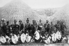 Zulu warriors, Southern Africa, c1875. Creator: Unknown
