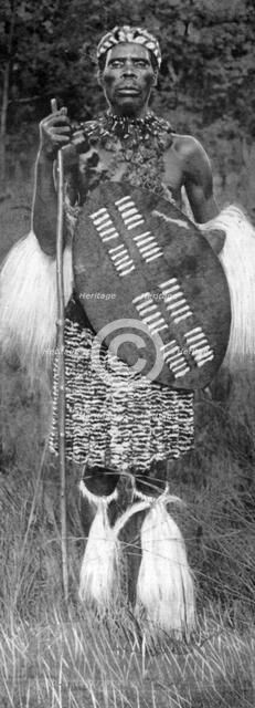 Zulu chief, 1926. Artist: Unknown