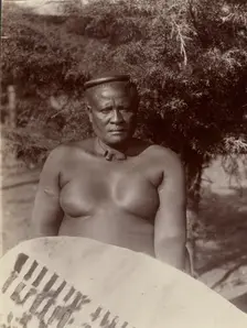 Zulu Chief, brother of Cetewayo, about 1860-1880. Creator: Unknown