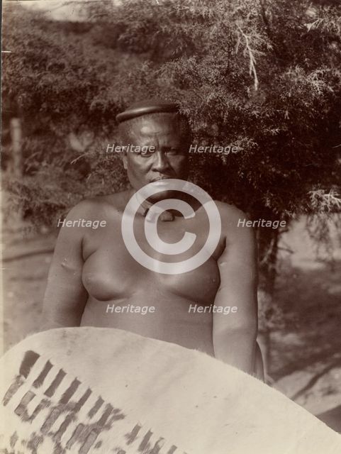 Zulu Chief, brother of Cetewayo, about 1860-1880. Creator: Unknown.