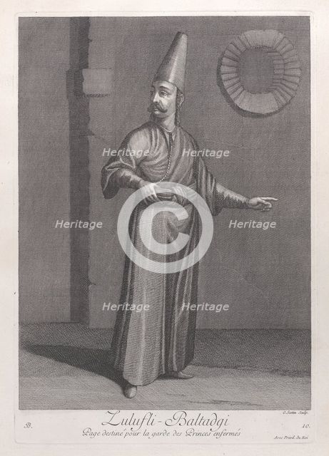 Zulufli-Baltadgi, Page destiné pour la garde des Princes enfermés, 1714-15., Creator: Unknown.