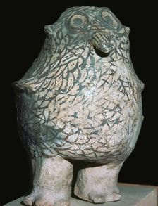 Zuni tribe water vessel in the form of an owl