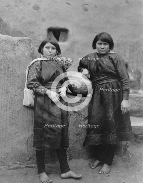Zuni girls, c1903. Creator: Edward Sheriff Curtis.