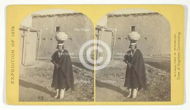 Zuni Indian Girl, with water olla, 1873. Creator: Tim O'Sullivan.