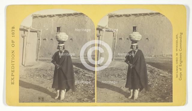 Zuni Indian Girl, with water olla, 1873. Creator: Tim O'Sullivan.