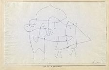 Zur Gruppe geschlungen (Enlacés en un groupe), 1930. Creator: Klee, Paul (1879-1940)
