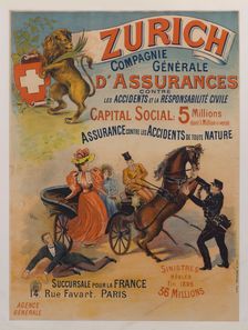 Zurich Insurance, 1895. Creator: Bergé, L. (active End of 19th cen.)
