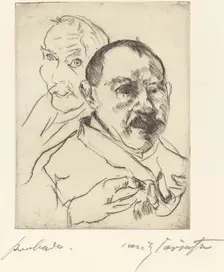 Zwei Männliche Studienköpfe?Selbstbildnisse (Sketch of Two Male Heads?Self-Portraits), 1915. Creator: Lovis Corinth