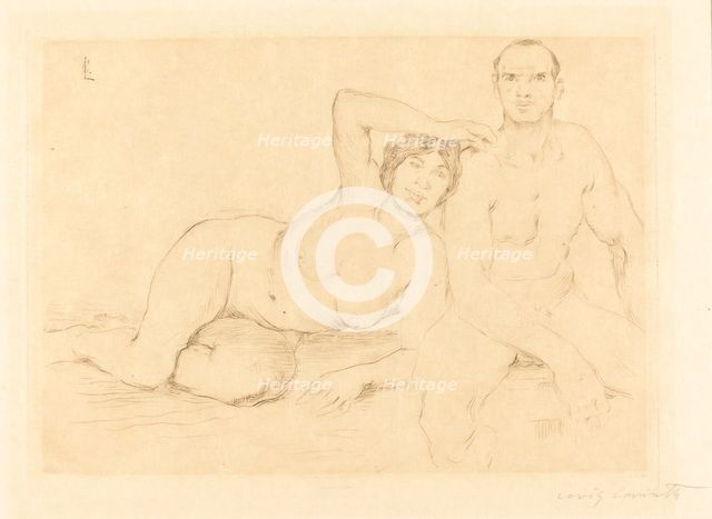 Zwei Menschen (Two Nudes), 1908. Creator: Lovis Corinth.