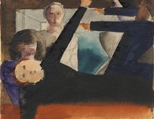 Zwiegespräch (Anklage), ca 1924-1925. Creator: Schlemmer, Oskar (1888-1943)