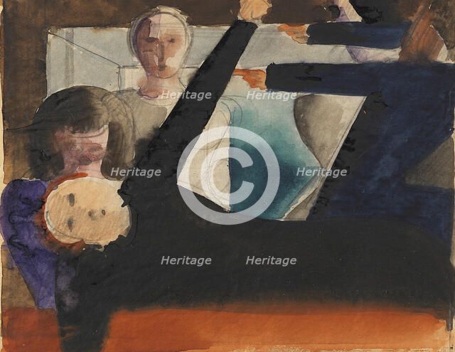 Zwiegespräch (Anklage), ca 1924-1925. Creator: Schlemmer, Oskar (1888-1943).