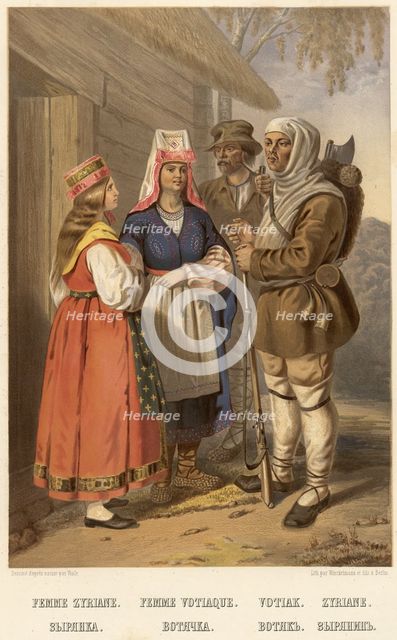 Zyryanka. Votyachka. Votyak. Zyryanin, 1862. Creator: Karl Fiale.